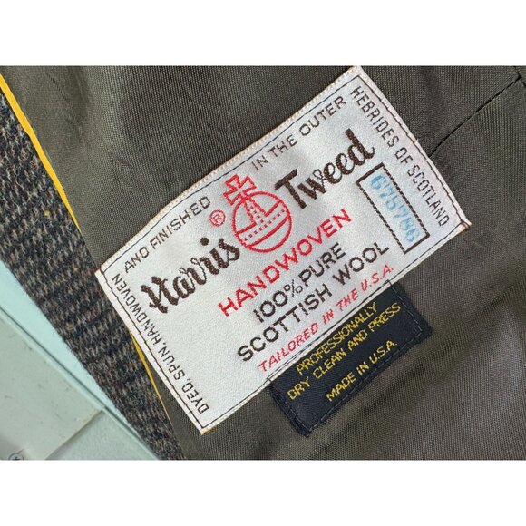 Vintage  Harris Tweed Blazer Jacket Women's Medium M 8  Wool Made USA Sport Coat - Picture 3 of 11